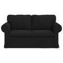vidaXL Kanapé Fekete 155 x 82 x 80 cm szövet