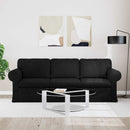 vidaXL Kanapé Fekete 215 x 82 x 80 cm szövet