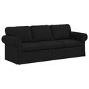 vidaXL Kanapé Fekete 215 x 82 x 80 cm szövet