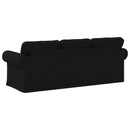 vidaXL Kanapé Fekete 215 x 82 x 80 cm szövet