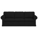 vidaXL Kanapé Fekete 215 x 82 x 80 cm szövet