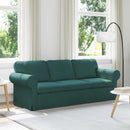 vidaXL Kanapé Sötétzöld 215 x 82 x 80 cm szövet