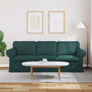 vidaXL Kanapé Sötétzöld 215 x 82 x 80 cm szövet