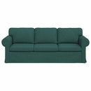 vidaXL Kanapé Sötétzöld 215 x 82 x 80 cm szövet