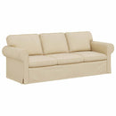vidaXL Kanapé Krém 215 x 82 x 80 cm szövet