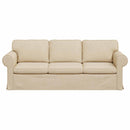 vidaXL Kanapé Krém 215 x 82 x 80 cm szövet