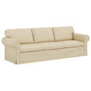 vidaXL Kanapé Krém 245 x 82 x 80 cm szövet