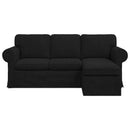 vidaXL Kanapé Fekete 195 x 138 x 80 cm szövet