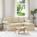 vidaXL Kanapé Krém 195 x 138 x 80 cm szövet