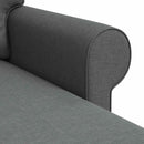 vidaXL Kanapé Sötétszürke 215 x 138 x 80 cm szövet