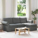 vidaXL Kanapé Sötétszürke 215 x 138 x 80 cm szövet