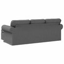 vidaXL Kanapé Sötétszürke 215 x 138 x 80 cm szövet