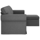 vidaXL Kanapé Sötétszürke 215 x 138 x 80 cm szövet