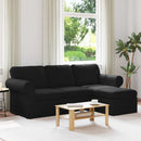 vidaXL Kanapé Fekete 215 x 138 x 80 cm szövet
