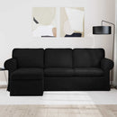vidaXL Kanapé Fekete 215 x 138 x 80 cm szövet