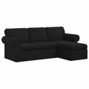 vidaXL Kanapé Fekete 215 x 138 x 80 cm szövet