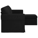 vidaXL Kanapé Fekete 215 x 138 x 80 cm szövet