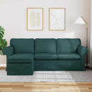 vidaXL Kanapé Sötétzöld 215 x 138 x 80 cm szövet