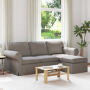 vidaXL Kanapé Tópszínű 215 x 138 x 80 cm szövet