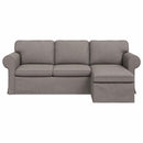 vidaXL Kanapé Tópszínű 215 x 138 x 80 cm szövet