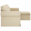 vidaXL Kanapé Krém 215 x 138 x 80 cm szövet