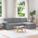 vidaXL Kanapé Világosszürke 245 x 138 x 80 cm szövet