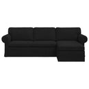 vidaXL Kanapé Fekete 245 x 138 x 80 cm szövet