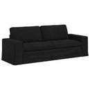 vidaXL Kanapé Fekete 222 x 80 x 82 cm szövet