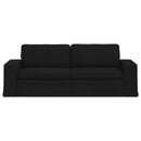 vidaXL Kanapé Fekete 222 x 80 x 82 cm szövet