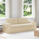 vidaXL Kanapé Krém 222 x 80 x 82 cm szövet