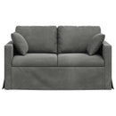 vidaXL Kanapé Sötétszürke 138 x 78 x 80 cm Bársony