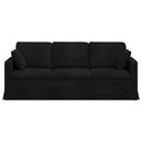 vidaXL Kanapé Fekete 198 x 78 x 80 cm Bársony