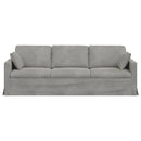 vidaXL Kanapé Világosszürke 228 x 78 x 80 cm Bársony