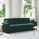 vidaXL Kanapé Sötétzöld 228 x 78 x 80 cm Bársony