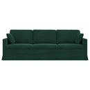 vidaXL Kanapé Sötétzöld 228 x 78 x 80 cm Bársony