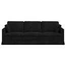 vidaXL Kanapé Fekete 228 x 78 x 80 cm Bársony