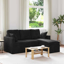 vidaXL Kanapé Fekete 178 x 134 x 80 cm Bársony
