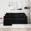vidaXL Kanapé Fekete 178 x 134 x 80 cm Bársony