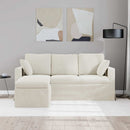 vidaXL Kanapé Krém 178 x 134 x 80 cm Bársony