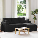 vidaXL Kanapé Fekete 198 x 134 x 80 cm Bársony