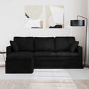 vidaXL Kanapé Fekete 198 x 134 x 80 cm Bársony