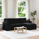 vidaXL Kanapé Fekete 228 x 134 x 80 cm Bársony