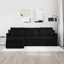 vidaXL Kanapé Fekete 228 x 134 x 80 cm Bársony