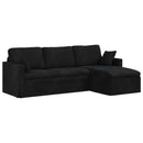 vidaXL Kanapé Fekete 228 x 134 x 80 cm Bársony