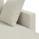 vidaXL Kanapé Krém 228 x 134 x 80 cm Bársony