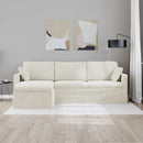 vidaXL Kanapé Krém 228 x 134 x 80 cm Bársony