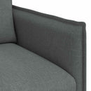 vidaXL Kanapé Sötétszürke 136 x 82 x 85 cm szövet