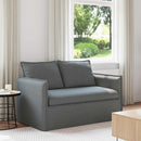 vidaXL Kanapé Sötétszürke 136 x 82 x 85 cm szövet