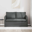 vidaXL Kanapé Sötétszürke 136 x 82 x 85 cm szövet