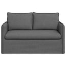 vidaXL Kanapé Sötétszürke 136 x 82 x 85 cm szövet